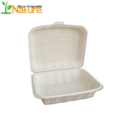 China 1000ml Fashionable Disposable Food Container Cornstarch Decomposable Food Container With Lid for sale