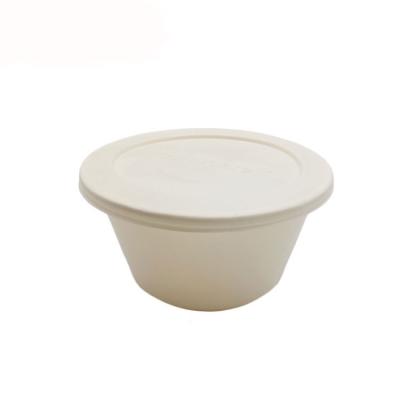 China Disposable Disposable Biodegradable Plastic Cornstarch Ice Cream Soup Bowl With Lid for sale