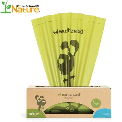 China Eco-friendly Chinese Supplier Green 100% PLA Cornstarch Dog Poop Bag Eco-friendly for sale