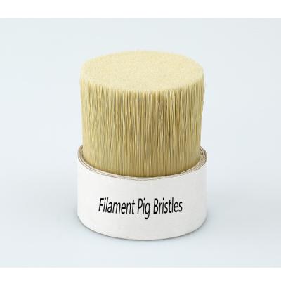 China Paint Brushes Manufacturer Supplier Size 44mm-152mm Natural White Boiled Filament Pig Hair Bristles for sale