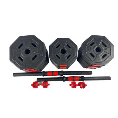 China 2022 Universal China Wholesale Best Quality Custom Logo Adjustable Plastic Dumbbell Plates For Sale for sale