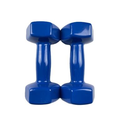 China Universal Fitness Cast Hex Colored High Quality Hex Vinyl Dipping Dumbbell Neoprene Hex Dumbbell for sale