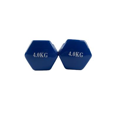 China Universal Hex Cast Colorful High Quality Hex Vinyl Dipping Dumbbell Neoprene Hex Dumbbell for sale