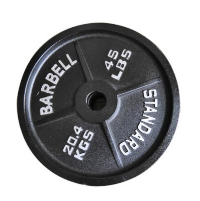 China Universal Wholesale Cheap Cast Iron Barbell Weight Plates Durable Barbell Plates For Gym Commercial for sale