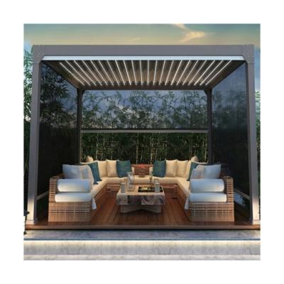 China Rot Proof Motorized Waterproof Pergola Canopy Pergola Kits Pergola Louvered Canopy for sale