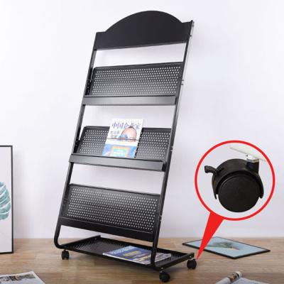 China Convertible Rack Bookstore Brochure Holder Brochure Stands Cane Magazine Rack for sale