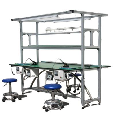 China stainless steel solar cell station welding table for making PV panels used in solar panel production line for sale