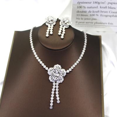 China FASHIONABLE Zircon High Quality Simple Wedding Women UAE Dubai Jewelry Tabora Bridal Jewelry Sets for sale