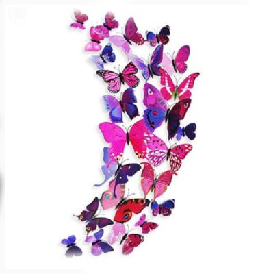 China Hot Sale 3D Butterfly Wall Stickers Creative 3d Butterfly Wall Stickers For Home Wall Decoration for sale