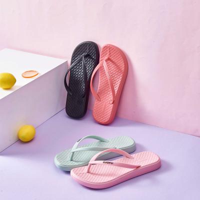 China CUSHIONING 2021 luofu new women shoes pvc design flip flops for lady for sale