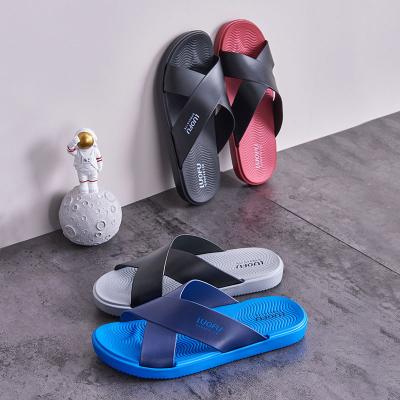 China CUSTOMER REVIEWS (0)‎ LUOFU 2021 Hot Selling Men's Bathroom Slippers Home Slippers EVA Hot Slipper Shoes Beach Sandals Wholesale for sale