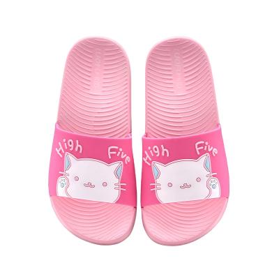 China LUOFU EVA Sole Summer Children Comfortable Eva Sole Kitty Slippers Girls Waterproof EVA Slide Sandals for sale