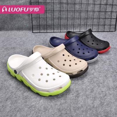 China LUOFU 2021 New Fashion Thick-soled Fashionable Non-slip Garden Shoes Custom Clogs Lightweight EVA Material for sale