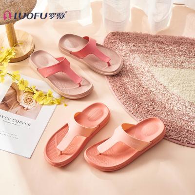 China Fashion Trend LUOFU EVA Wholesale Women Shoes Custom Made Outdoor Slippers Simple Design Flip Flops Ladies Sandals Slippers for sale