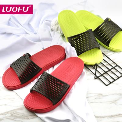 China 2021 Fashion Trend LUOFU EVA Mens Mules Slipper Flat Comfort Slide Sandals Shape NO-slip Waterproof Mens Slippers for sale