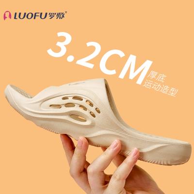 China SHOCK ABSORBING luofu 2021 new fashion EVA slippers couples bathroom non-slip mules fail slippers 2021 fancy women slippers shoes for sale