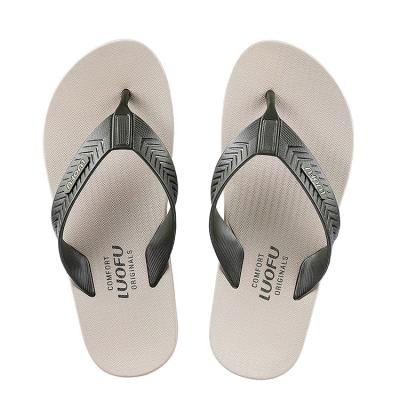 China Trend LUOFU Fashion Trend LUOFU Flip Flop Top Flat Men's PVC Slipper Wedge Beach Sandals for sale