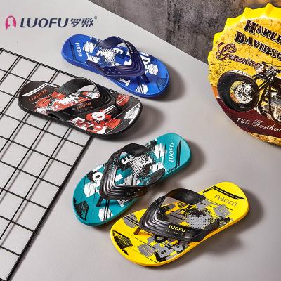 China CUSHIONING Luofu 2021 Fashion Beach Sandalias PVC Men's Flip Flop for sale