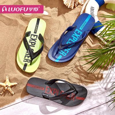 China CUSHIONING LUOFU Summer Beach Shoes Flat Shoes Breathable Home Slipper Flip Flops Sandals for sale