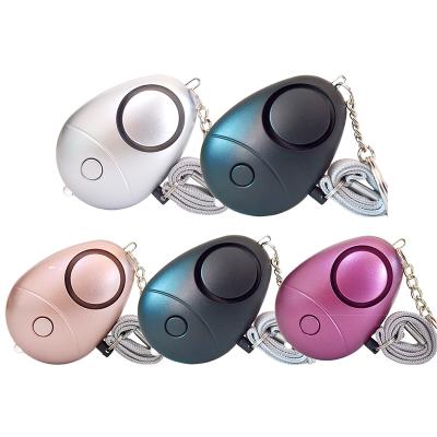 China Suitable for 130DB Women's Siren Song LED Emergency SOS Security Self-Defense Alarm Portable Personal Key Chain Alarm for Women Children Elders for sale