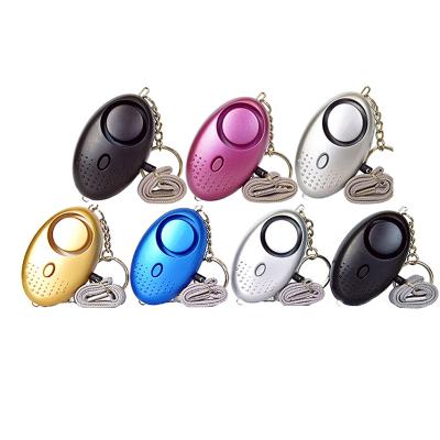 China Suitable for women multi-color personal security alarm self-defense personal alarm chain key chain for sale