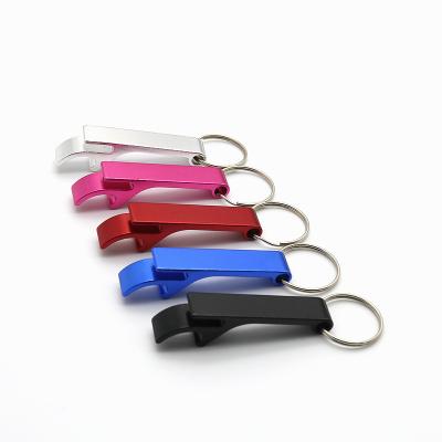 China Custom Logo Bottle Opener Keychain Metal Aluminum Alloy Bottle Opener for sale