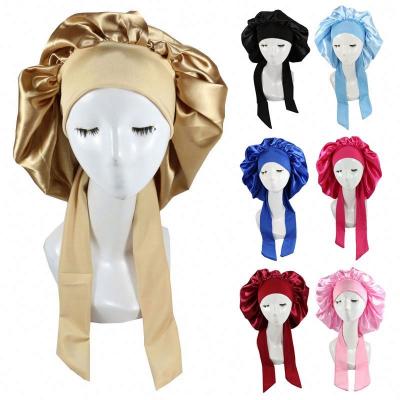 China Picture Extra Long Hair Hood With Button Snap Rts Seller For Braids Hoods Customized Hoods With Logo for sale