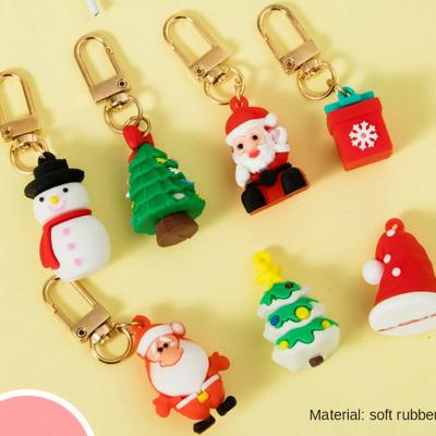 China Christmas Key Chain Cartoon Many Style Christmas Supplies Funny Promotional Christmas Gift Decoration for sale