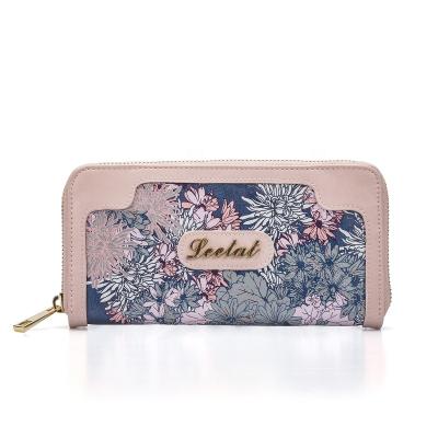 China Custom Fashion Zipper Wallet Anti-theft Long Clips Large Capacity Wallet Wholesale Case For Women for sale