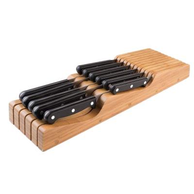 China Contemporary Natural Bamboo Kitchen Knife Holder Magnetic Storage Box for sale