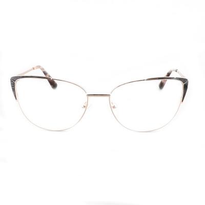 China New Style Wholesale Fashion Women's Custom Metal Cat Eye Frames Glasses Eyeglass for sale