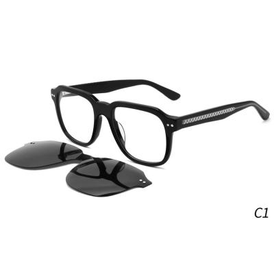 China SPORTS Acetate Clip On Frame Glass Shades Mens Magnetic Polarized Over Waist Sunglasses for sale