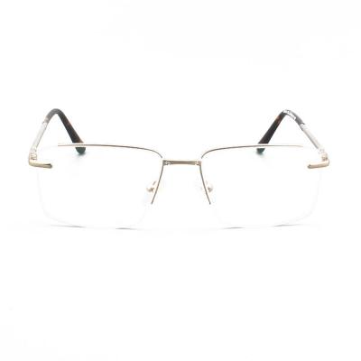 China 2020 New Arrival Metal Glasses Reading Glasses Frame Gold Half Frame Eyeglasses Business Optical Classic Glasses for sale