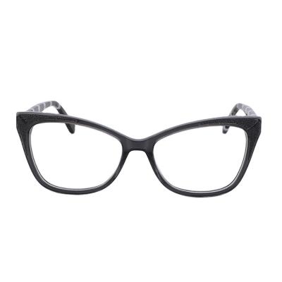 China Outside new fashion spliced ​​window glasses frame can be fitted with full frame acetate glass frame anti-blue myopia light glasses for sale