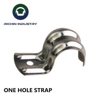 China Route and Fix Electrical Conduits Rigid or IMC Hose One Hole Strap Saddle Clamp with One Hole for sale