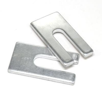 China Modern U Shape Slotted Window Shims Aluminum Door Seal Customization Horse Shoe Packers for sale