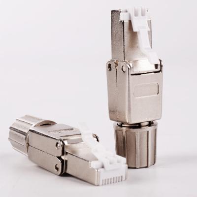 China For network cable toolless screw shielded rj45 cat7 plug modular connector MK-100-001 for sale