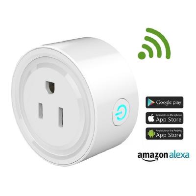 China Smart Smart Socket Works with Alexa Google Assistant for Voice Control, Mini Smart Outlet WiFi Socket with Timer Function for sale