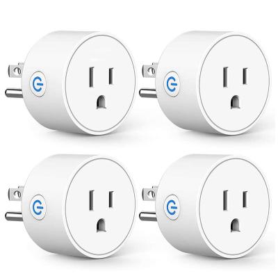 China Mini WiFi Smart Socket Smart Plug Timer Outlet Work With Amazon Alexa And Google Assistant for sale