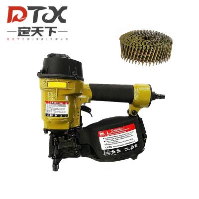 China Concrete Covering Pallets Construction Powered Fastening Tools Air Steel Nailer Gun Siding Pallet Coil Nail Gun For Fences for sale