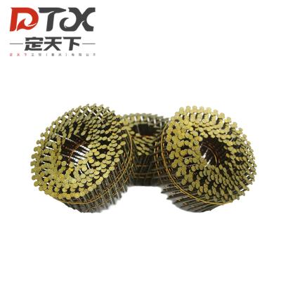 China DTX Factory High Quality Flat Steel Q195 Q235 Galvanized Smooth Screw Ring Wire Coil Nails For Flat Wooden Pallet for sale