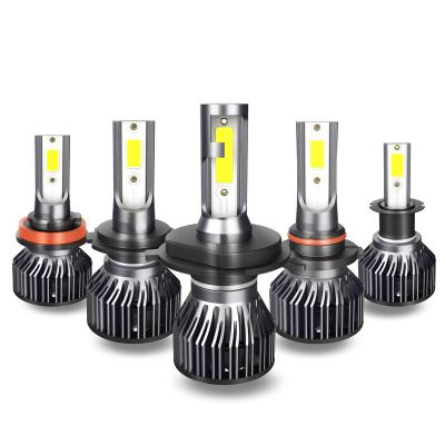 China Auto Lighting System V6 9006 COB CSP 9005 Led Headlights , 9012 H13 H11 Kit Car Lights H7 H4 Led Headlight 80W 8000LM Lux Led Universal for sale