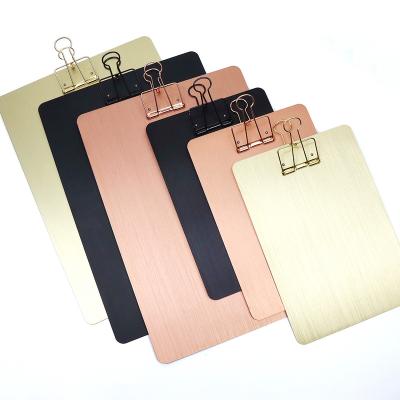 China Metal Clipboard A4 A5 Long Tail Cavity Clipboard A4 A5 Clipboard Clipboard Stationery Splint Cardboard Drawing Pad Drawing Pad Menu Test Pads A4 A5 for sale