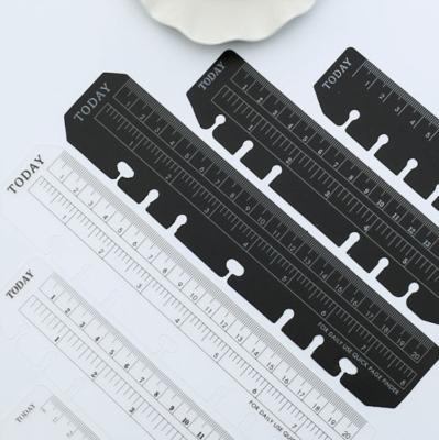 China Grebiche Rulers A5 A6 A7 PP Transparent Spiral 6 Holes Notebook Black Loose-leaf Ruler A5 A6 A7 PP Transparent Ruler Notebook DIY Planner Office School Home Accessory for sale