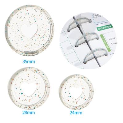 China Clear Plastic Glitter Discs For Journal Planner Traveler Books Clear Plastic Glitter Disc Rings For Discbound Notebooks Mushroom Holes Happy Planner Rings Discs Binding Expansion Ring for sale