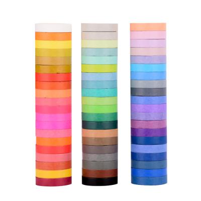 China 60 Colors 60 Color Multicolor Washi Tape 8mm Ribbons Decoration Lace Adhesive Stickers Kit For Scrapbook Lists Gift Wrapping for sale