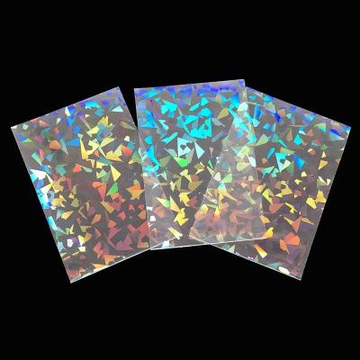 China Holographic Glossy Style Holographic Glass Fragments Simple Card Sleeve Wallet Women Men Business Credit Card Sleeves Student Bus ID Card Protect Bag for sale