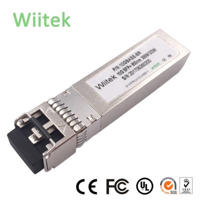 China Arista Compatible SR FTTH SFP+ Optical Transceiver, 10GBASE-SR SFP+ 850nm 300m MMF DOM Module for sale