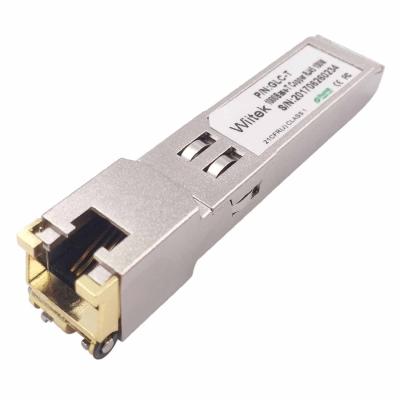 China 1G Ethernet SFP Transceiver Module GLC-T 1000BASE-T 1000M SFP Copper RJ45 100m SFP Module for sale