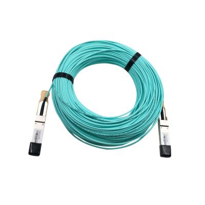 China Factory Price 100G QSFP28 Fiber Optic Cable 60m 80m 100m OM4 100G QSFP28 Active Optical Cable SFP-100G-AOC80M for sale